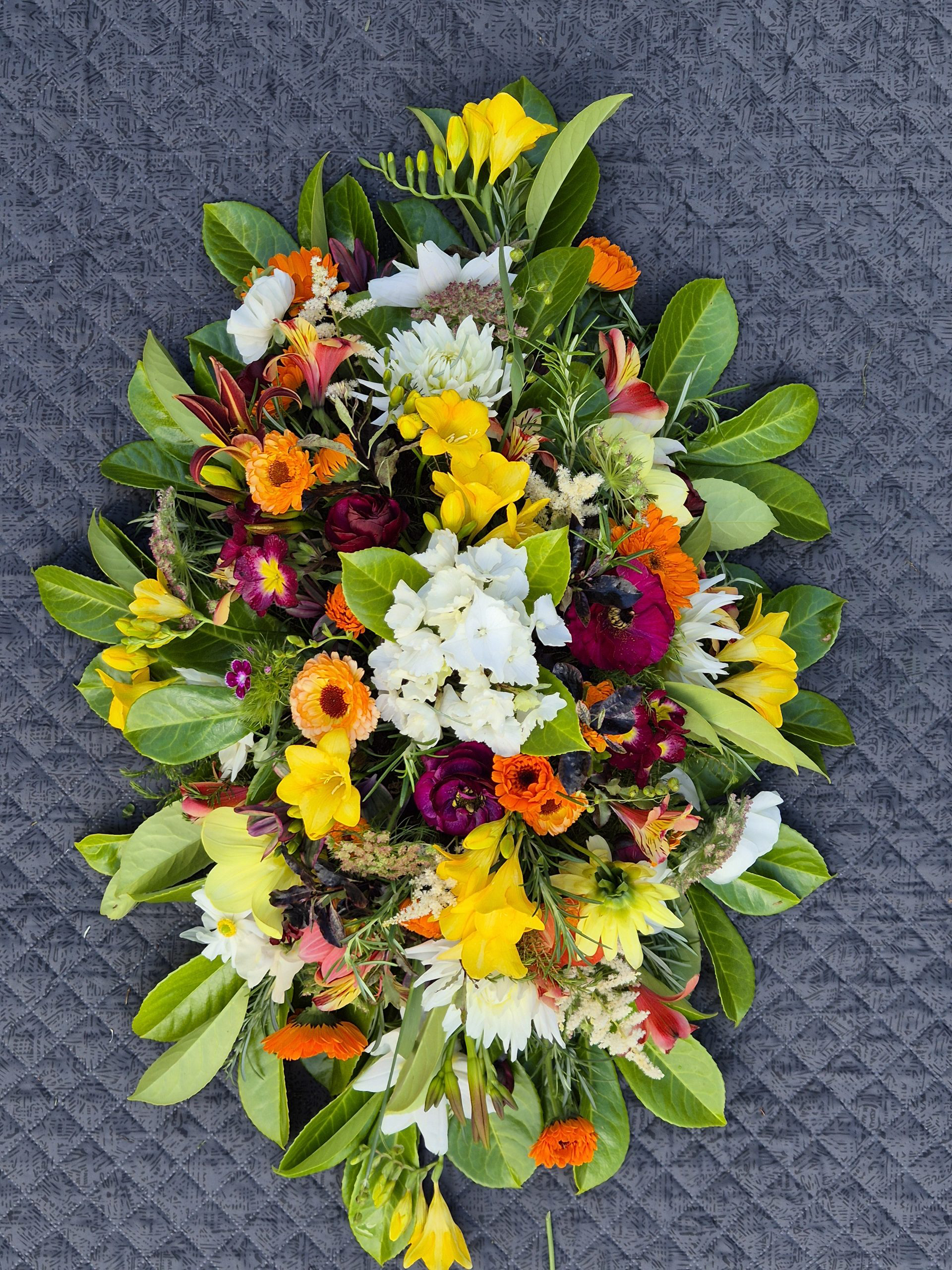 Olivias Flowers double ended funeral