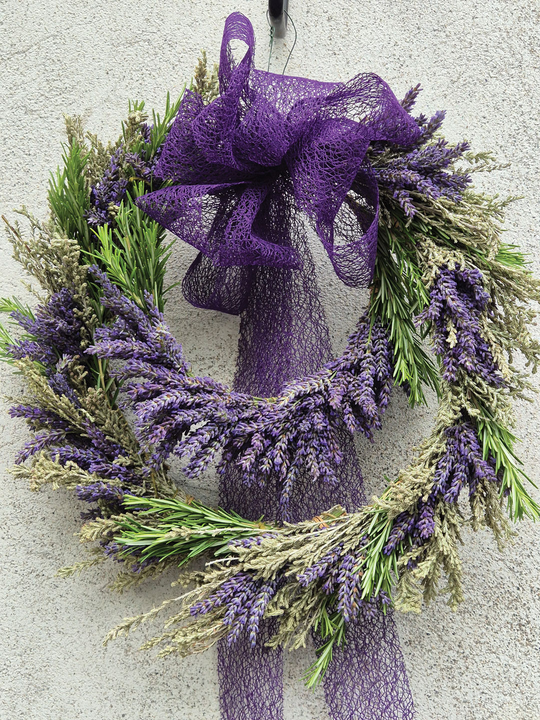 Olivias Flowers Close up lavander wreath
